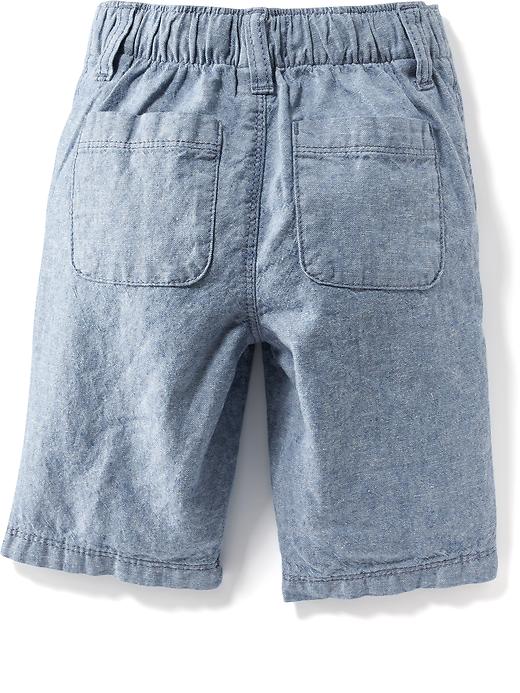 View large product image 2 of 2. Skinny Linen-Blend Bermudas for Toddler