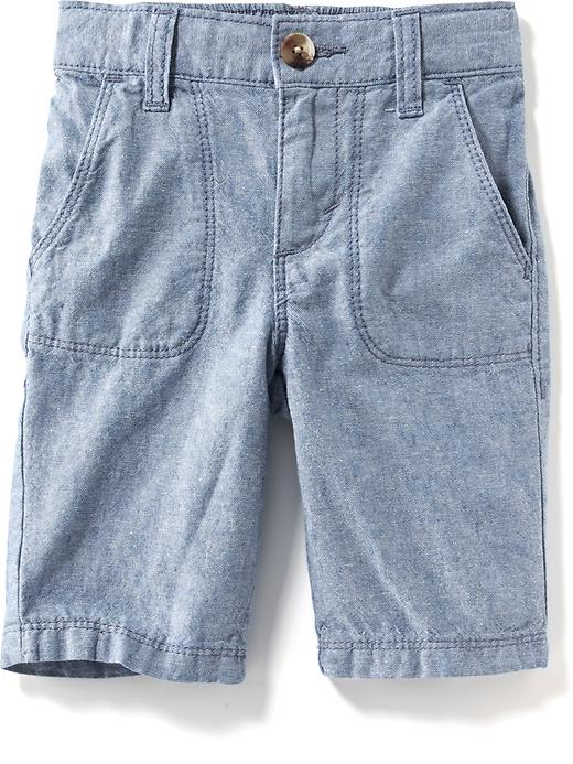 View large product image 1 of 2. Skinny Linen-Blend Bermudas for Toddler