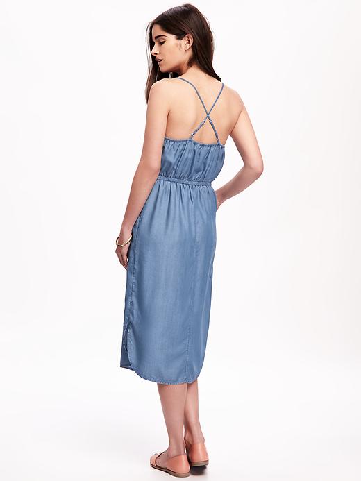 Image number 2 showing, Chambray Cami Midi Dress for Women