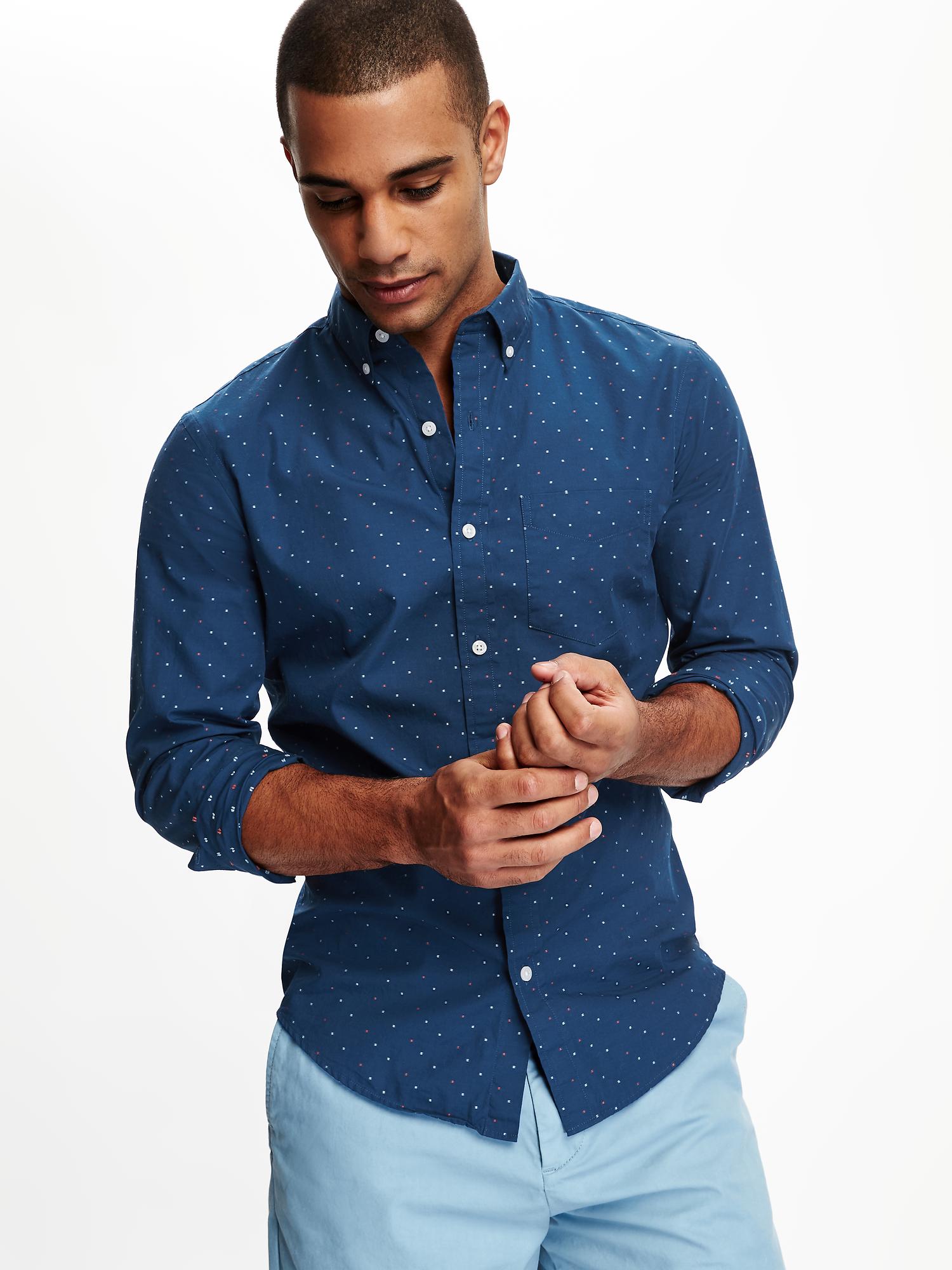 SlimFit Printed Shirt for Men Old Navy