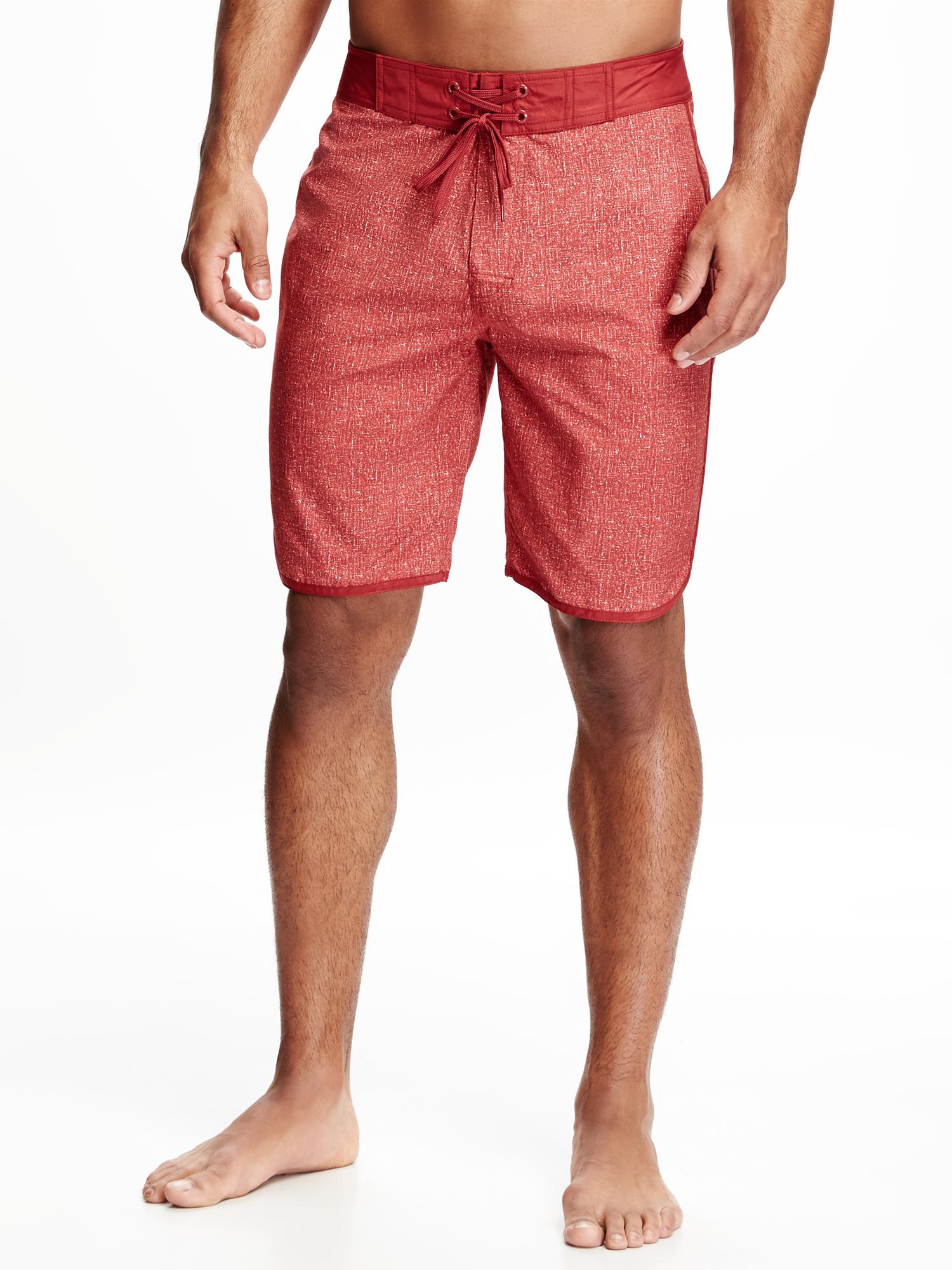 Pieced-Trim Board Shorts for Men (9