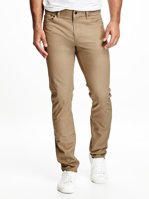 Old Navy Mens Skinny Twill Pants in Kicking Up Dust or Volcanic Ash ...