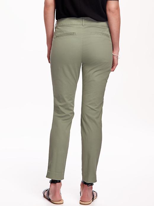 View large product image 2 of 2. Mid-Rise Pixie Ankle Chinos for Women