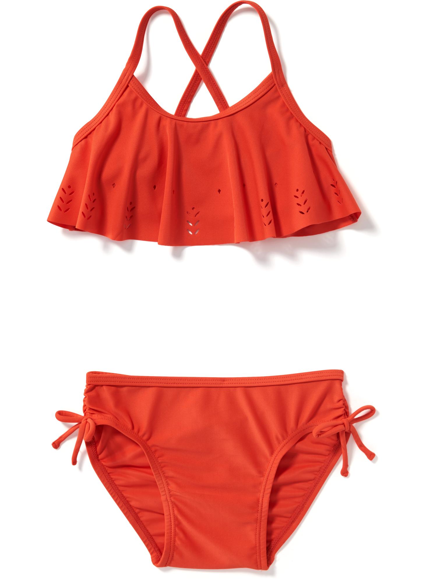 Ruffle-Top Cross-Back Bikini for Toddler | Old Navy