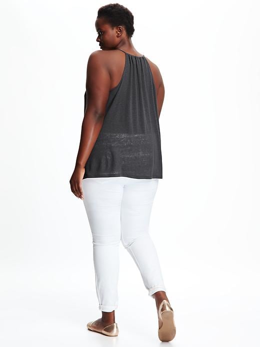 Suspended-Neck Linen-Blend Plus-Size Cami | Old Navy