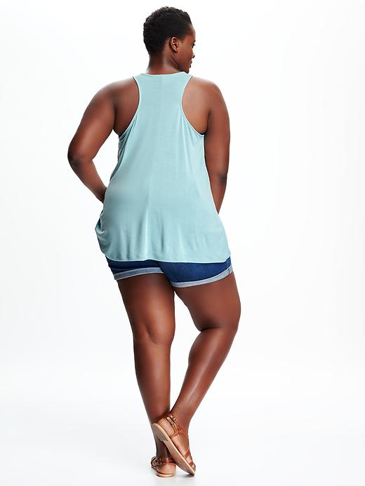 Image number 2 showing, Sueded Plus-Size Swing Tank