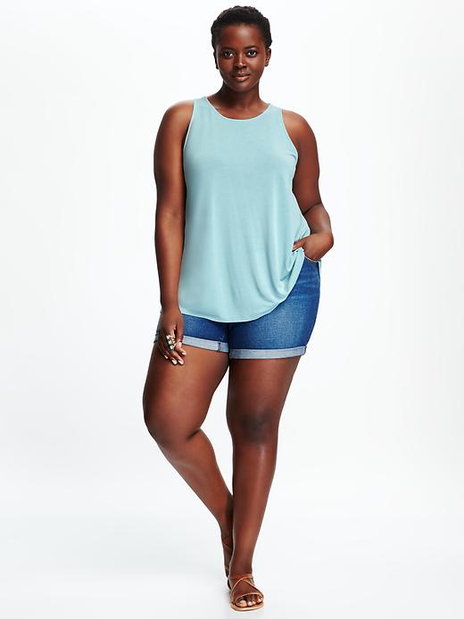 Image number 3 showing, Sueded Plus-Size Swing Tank