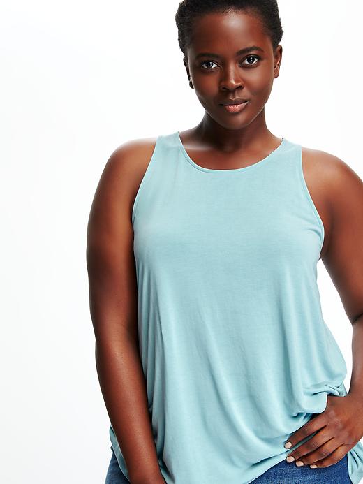 Image number 4 showing, Sueded Plus-Size Swing Tank