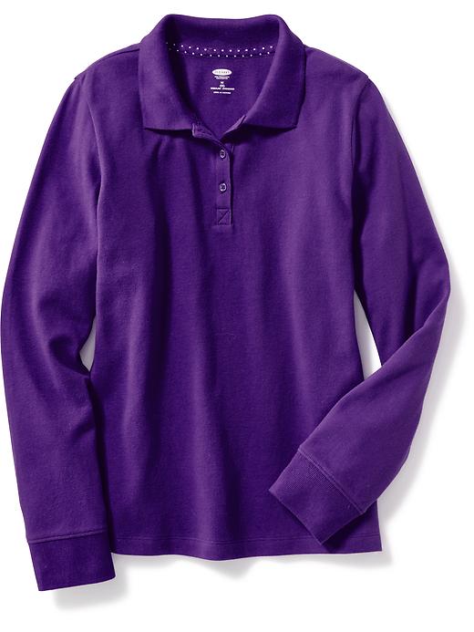 View large product image 1 of 1. Uniform Pique Polo for Girls