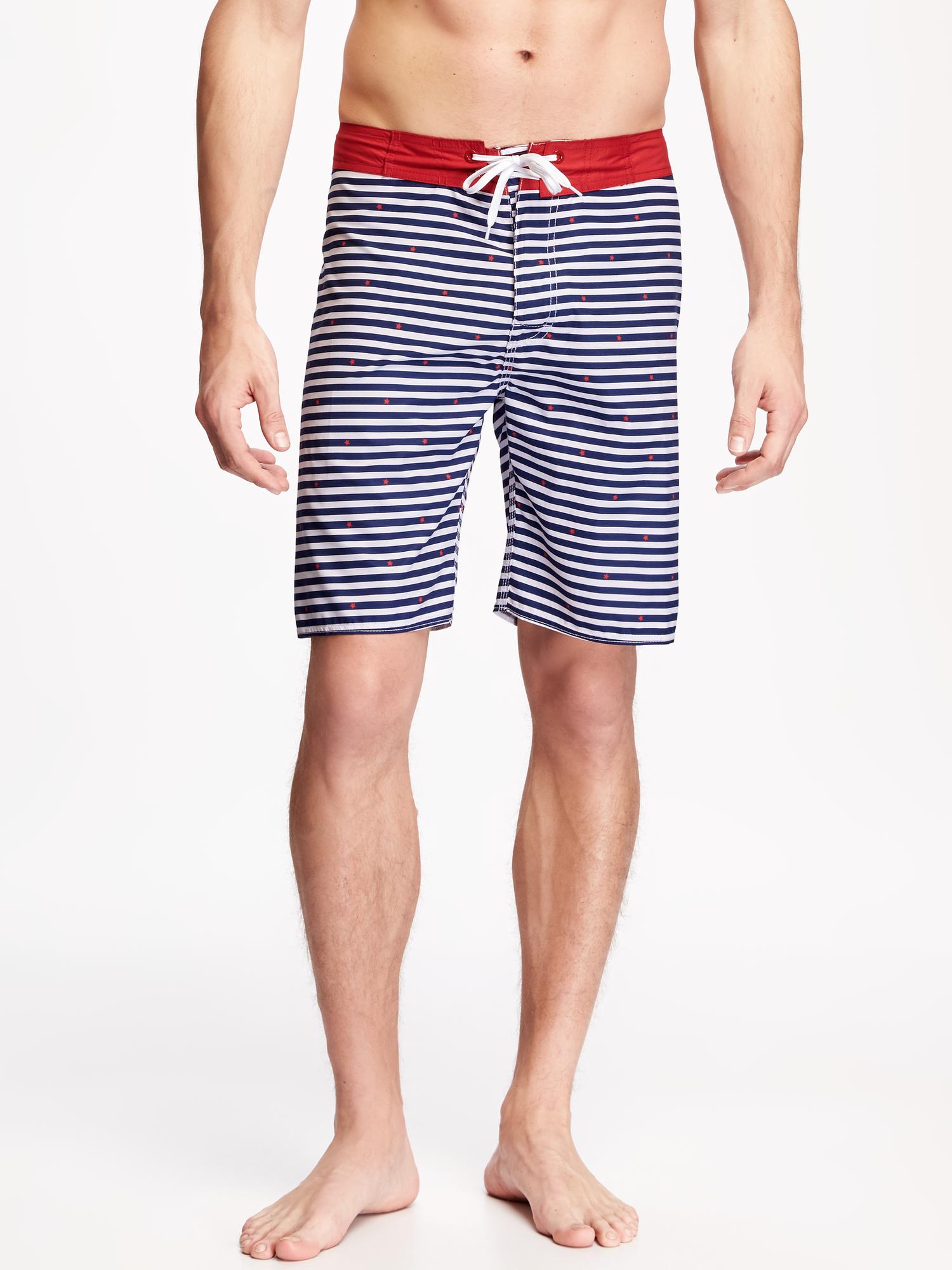View large product image 1 of 2. Stars & Stripes Board Shorts for Men (9")