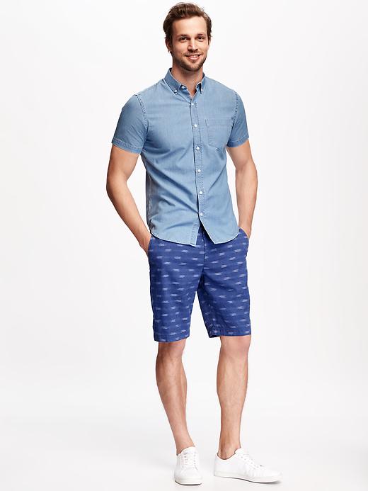 Slim-FIt Chambray Shirt For Men | Old Navy