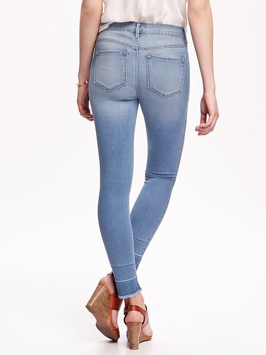 View large product image 2 of 3. Mid-Rise Rockstar Raw-Hem Jeans for Women