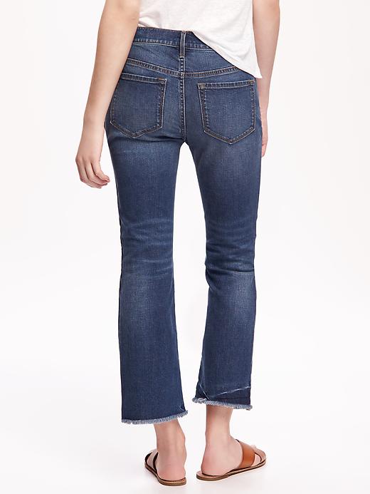 View large product image 2 of 2. Mid-Rise Cropped Flare Jeans for Women