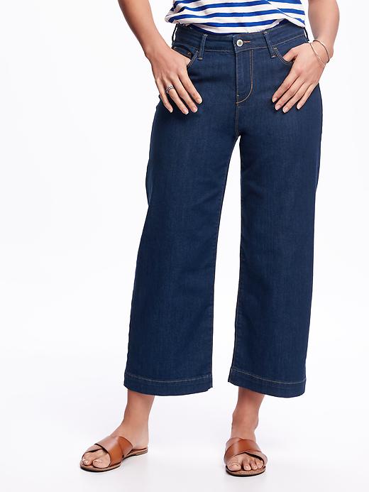 View large product image 1 of 1. High-Rise Culotte Jeans for Women