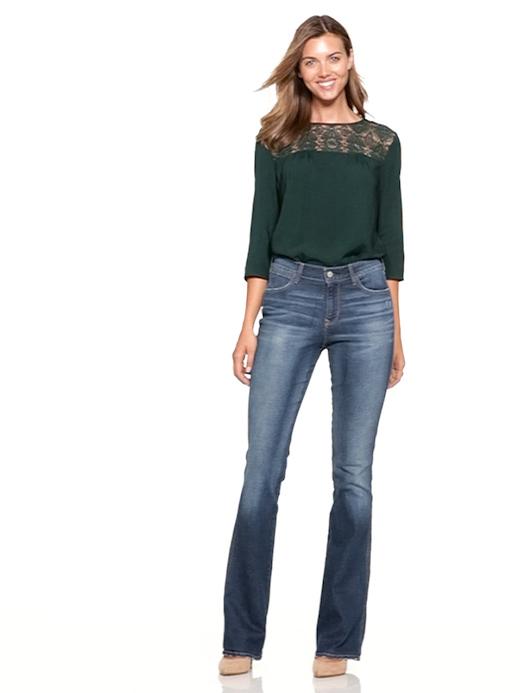 Mid-Rise Micro Flare Jeans for Women