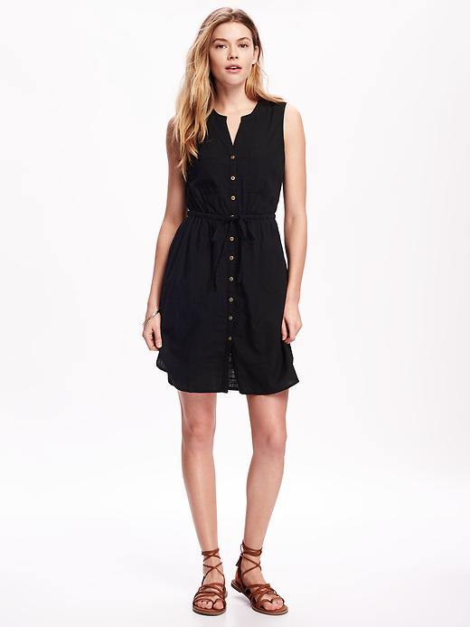 Image number 1 showing, Button-Down Shirt Dress for Women