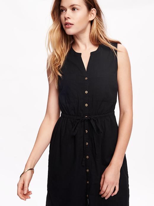 Image number 3 showing, Button-Down Shirt Dress for Women