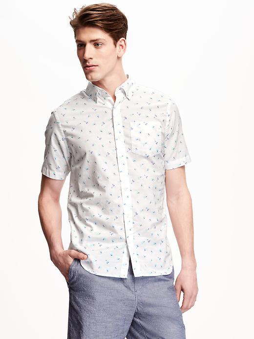 Slim-Fit Summer-Weight Oxford Shirt for Men | Old Navy