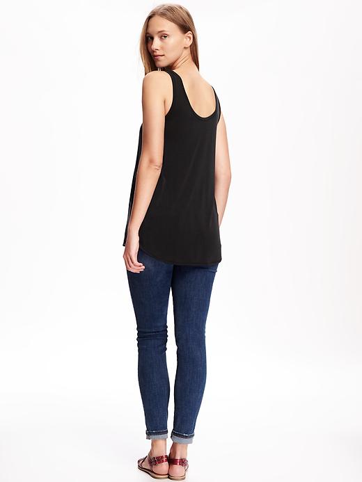 Image number 2 showing, Sueded Tulip-Hem Tank for Women
