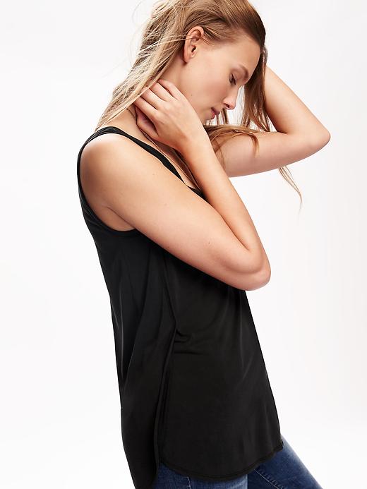 Image number 4 showing, Sueded Tulip-Hem Tank for Women