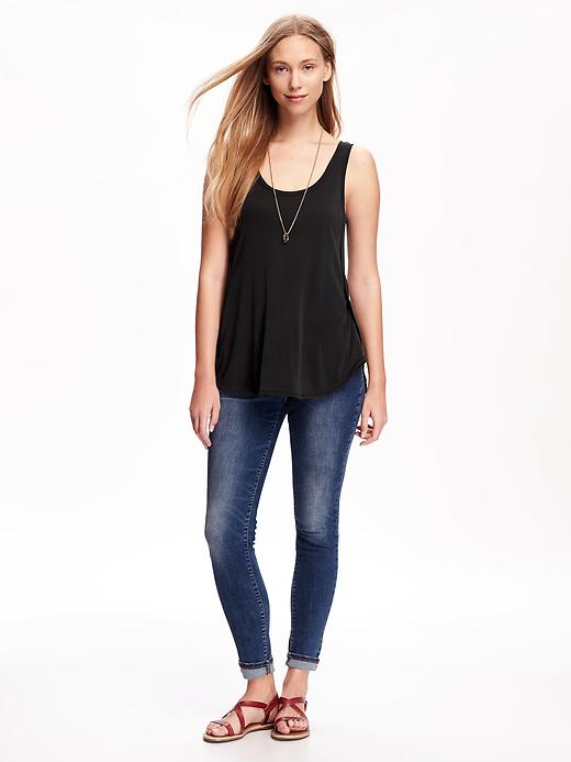 Image number 3 showing, Sueded Tulip-Hem Tank for Women