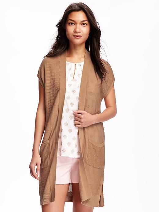 Image number 1 showing, Open-Front Sweater Vest for Women