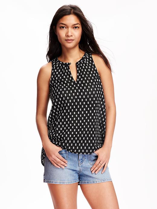 Trapeze Checkered Dobby Tank for Women | Old Navy