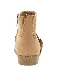View large product image 3 of 5. Peforated Faux-Suede Boots For Toddler Girls