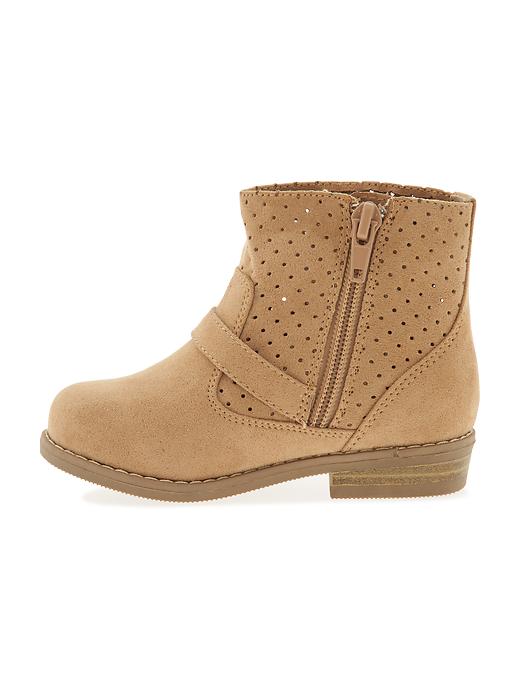 View large product image 2 of 5. Peforated Faux-Suede Boots For Toddler Girls