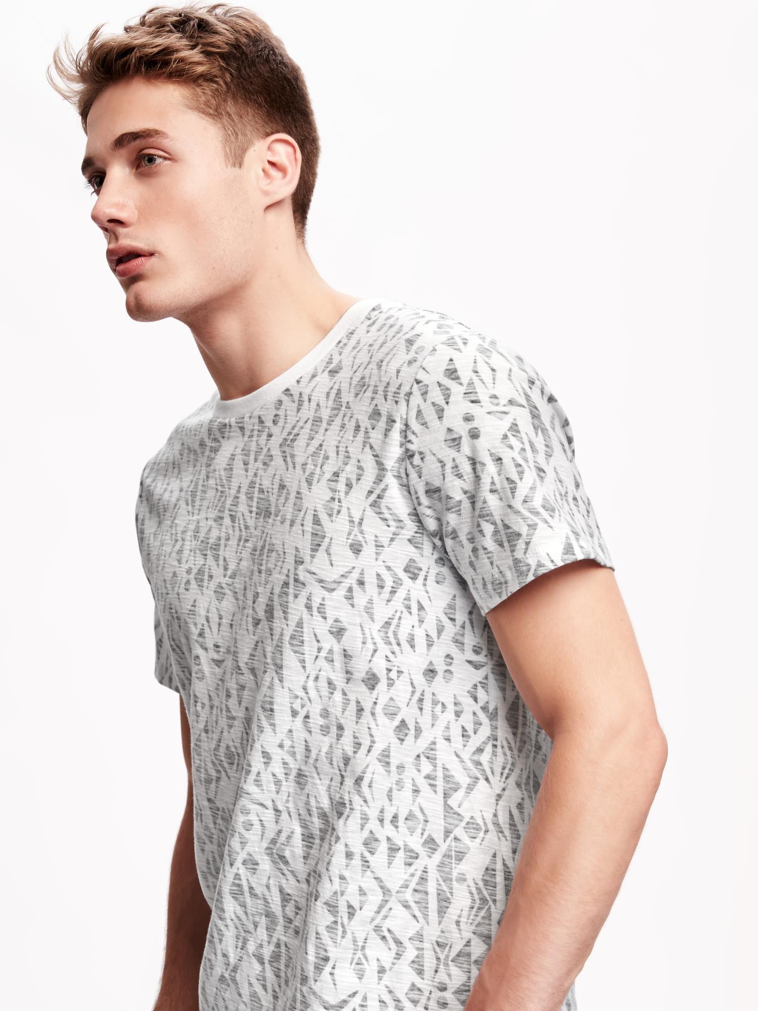 Reverse-Print Crew-Neck Tee for Men | Old Navy