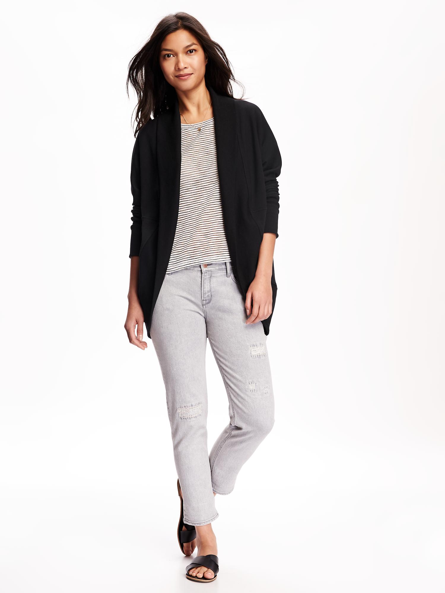 Relaxed Open-Front Fleece Cardi for Women | Old Navy