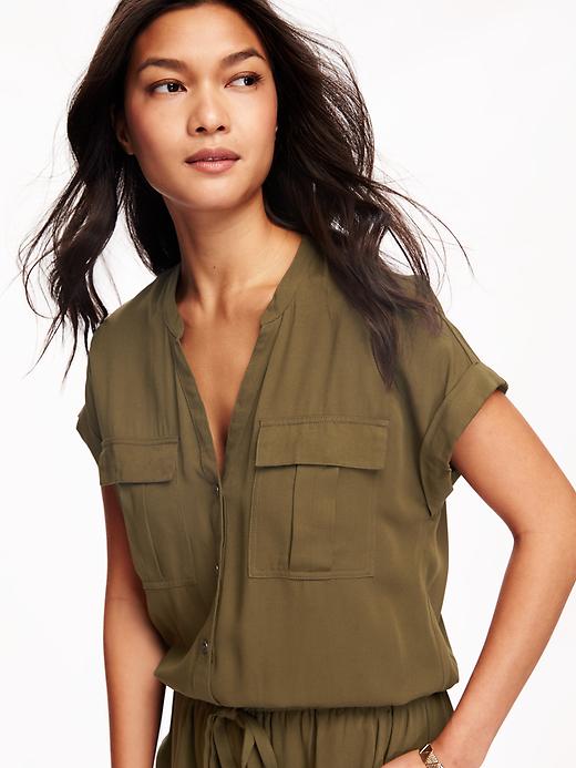 Image number 3 showing, Utility Romper for Women