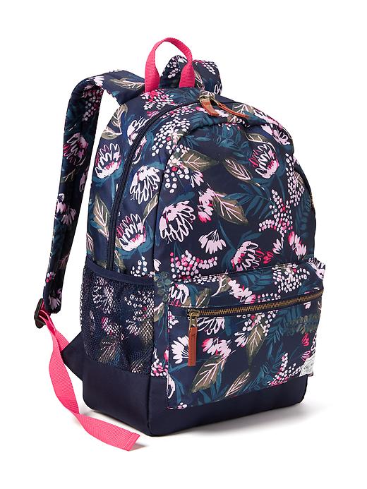 View large product image 1 of 1. Patterned Canvas Backpack for Girls