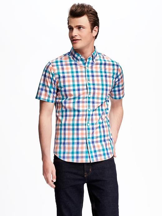 Slim-Fit Classic Plaid Shirt for Men | Old Navy
