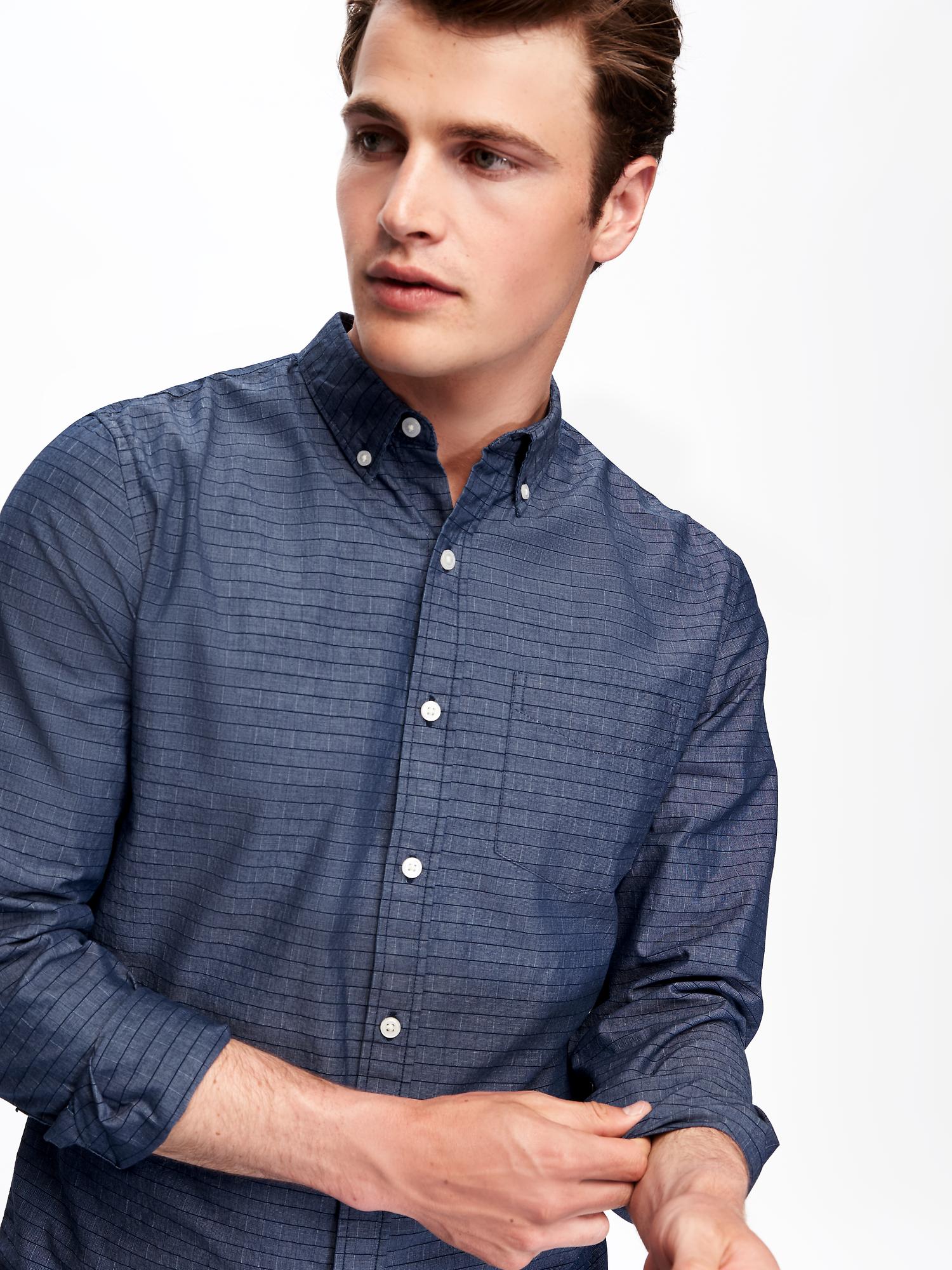 SlimFit Indigo Shirt for Men Old Navy