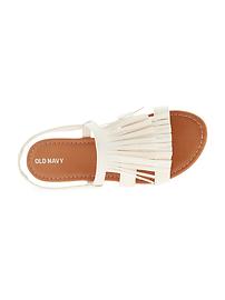 View large product image 3 of 4. Sueded Fringe Sandals for Girls