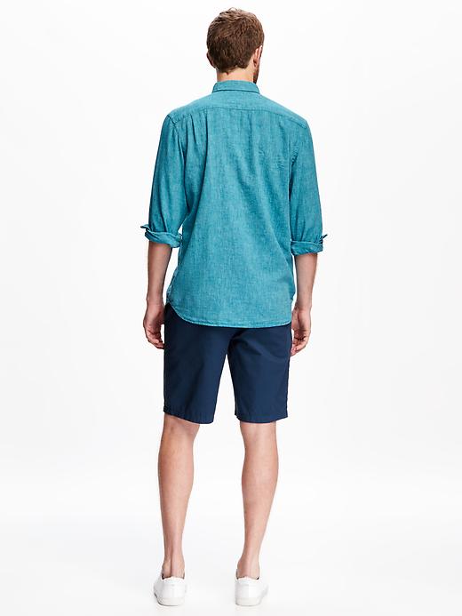 Image number 2 showing, Regular-Fit Linen-Blend Shirt for Men