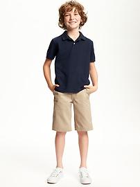View large product image 3 of 3. Stain-Resistant Uniform Shorts for Boys