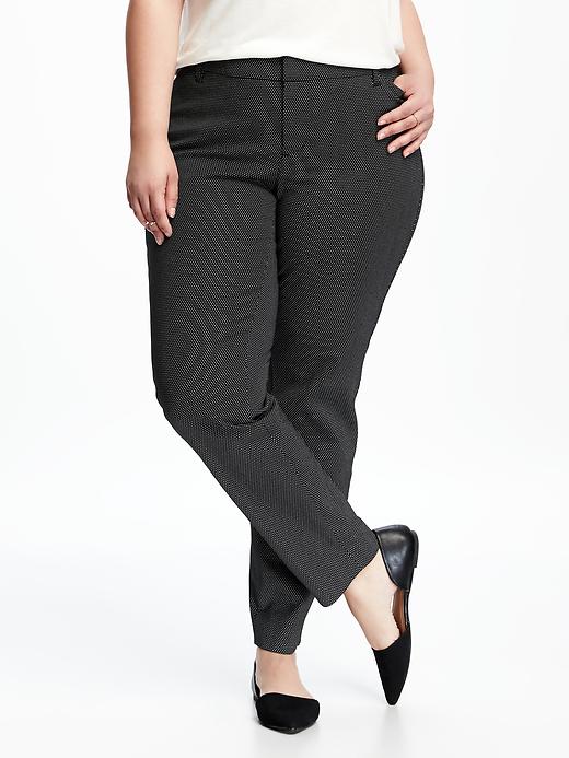 View large product image 1 of 1. Mid-Rise Smooth & Slim Pixie Plus-Size Pants