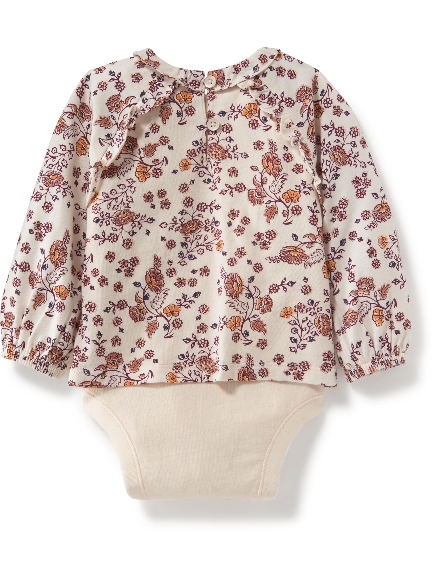 2in1 RuffleTrim Bodysuit for Baby Old Navy