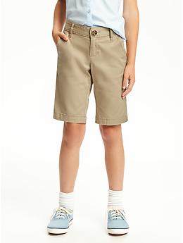 Uniform Bermudas for Girls | Old Navy