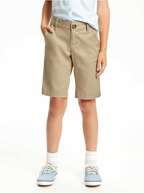 old navy khaki uniform shorts