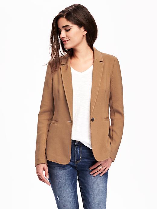View large product image 1 of 1. Textured-Twill Blazer for Women
