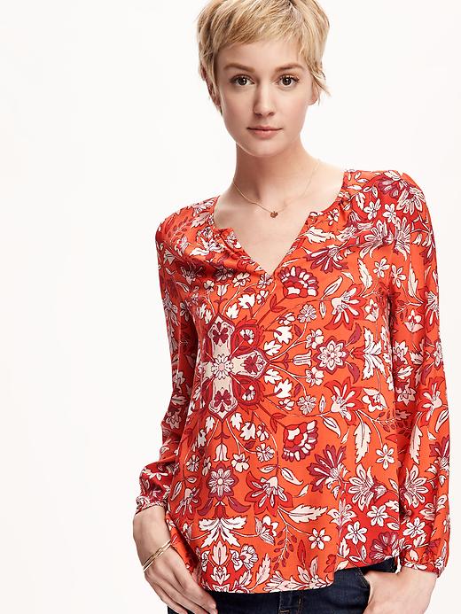 Image number 4 showing, Open-Neck Blouse for Women