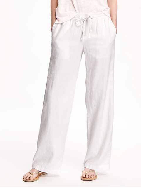 women's plus size linen capri pants