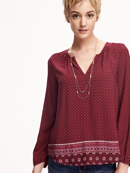 Image number 4 showing, Open-Neck Blouse for Women