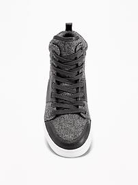 View large product image 3 of 3. Herringbone-Tweed High-Tops for Boys