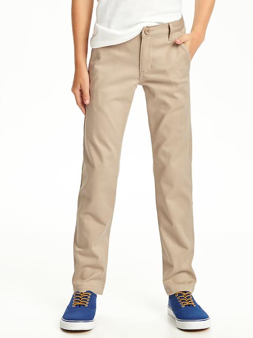 View large product image 1 of 1. Built-In Flex Uniform Skinny Khakis for Boys