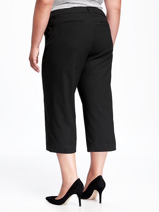 View large product image 2 of 2. Smooth & Slim Mid-Rise Plus-Size Soft Cropped Pants