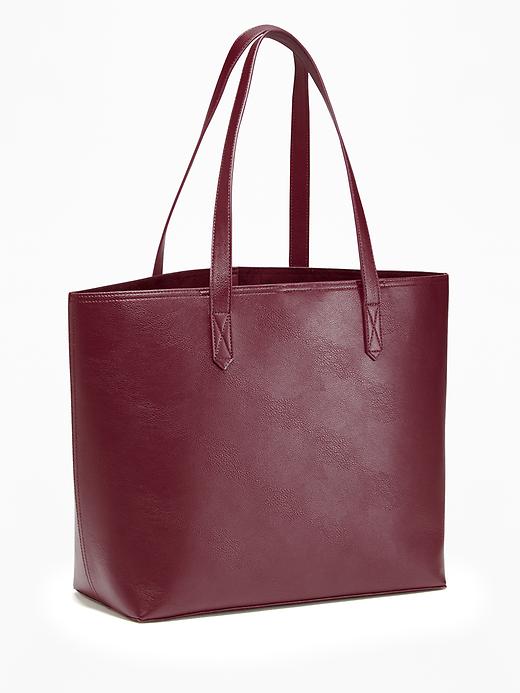 View large product image 1 of 2. Classic Faux-Leather Tote for Women